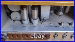 Vintage Amplifier Audio Vacuum Tube Amp and Tone Controller + Tuner Wood Cab