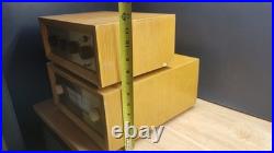 Vintage Amplifier Audio Vacuum Tube Amp and Tone Controller + Tuner Wood Cab