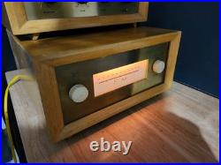 Vintage Amplifier Audio Vacuum Tube Amp and Tone Controller + Tuner Wood Cab