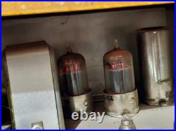 Vintage Amplifier Audio Vacuum Tube Amp and Tone Controller + Tuner Wood Cab