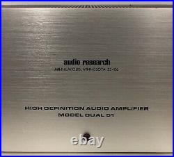 Vintage Audio Research Model Dual 51 High Def Amp Amplifier Tested Works