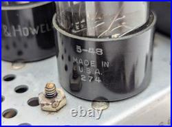 Vintage Bell & Howell Filmosound 385 Tube Amplifier Amp & Speaker Tested WORKS