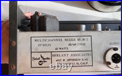 Vintage Berlant Concertone MCM-2 Tube Microphone Broadcast Mixer RESTORED