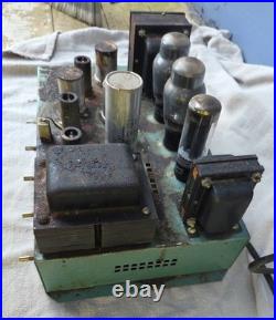 Vintage Bogen DB20 Mono Tube Amplifier Barn Find with Wood Case For Restoration