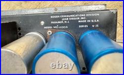 Vintage Bogen MO-100A 100w PA Power Amp Tube Amplifier FOR PARTS or REPAIR Vintage Bogen MO-100A 100w PA Power Amp Tube Amplifier FOR PARTS or REPAIR