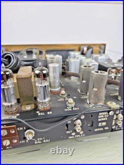 Vintage Bogen SRB-20 Tube Stereo Receiver Gold Face 6BM8 / ECL82 Hi-Fi Powers On