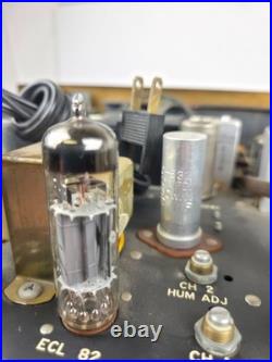 Vintage Bogen SRB-20 Tube Stereo Receiver Gold Face 6BM8 / ECL82 Hi-Fi Powers On