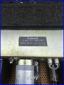 Vintage Calrad AP-15 15 Watt Hi/Fi Tube Amplifier Untested