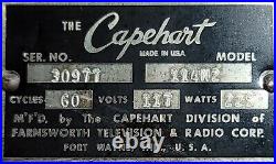 Vintage Capehart Model 114n2 Tube Amplifier