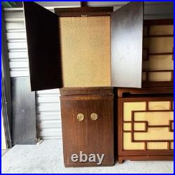 Vintage Coral Pioneer 3-Way Asian Cabinet Speakers Pair 16-Ohm Tube Amp Ready