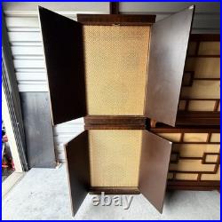 Vintage Coral Pioneer 3-Way Asian Cabinet Speakers Pair 16-Ohm Tube Amp Ready