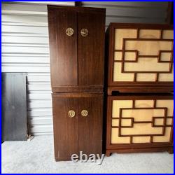Vintage Coral Pioneer 3-Way Asian Cabinet Speakers Pair 16-Ohm Tube Amp Ready