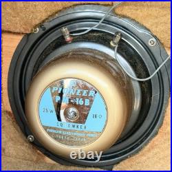 Vintage Coral Pioneer 3-Way Asian Cabinet Speakers Pair 16-Ohm Tube Amp Ready