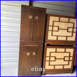 Vintage Coral Pioneer 3-Way Asian Cabinet Speakers Pair 16-Ohm Tube Amp Ready