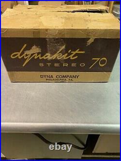 Vintage DYNA DYNAKIT Stereo 70 Tube Amp In Original Box And Instructions! Read