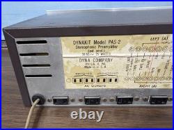 Vintage Dynakit PAS-2 Stereo Tube Preamplifier Made in USA Dyna Co Pre Amp Works
