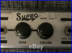 Vintage Early 60's Supro 1620T Tremolo 10 Combo Tube Amplifier Clark Amps