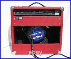 Vintage Fender Champ 12 Guitar Amplifier Red Snakeskin Knob Tube Amp Hotrod USA