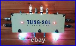 Vintage Folk Art Lighted Sign Advertising Display Tung-Sol Electron Tube Amp