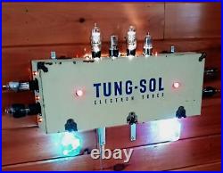 Vintage Folk Art Lighted Sign Advertising Display Tung-Sol Electron Tube Amp Vintage Folk Art Lighted Sign Advertising Display Tung-Sol Electron Tube Amp