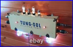Vintage Folk Art Lighted Sign Advertising Display Tung-Sol Electron Tube Amp