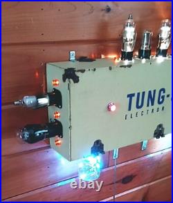 Vintage Folk Art Lighted Sign Advertising Display Tung-Sol Electron Tube Amp