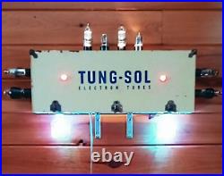 Vintage Folk Art Lighted Sign Advertising Display Tung-Sol Electron Tube Amp