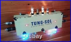 Vintage Folk Art Lighted Sign Advertising Display Tung-Sol Electron Tube Amp