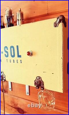 Vintage Folk Art Lighted Sign Advertising Display Tung-Sol Electron Tube Amp Vintage Folk Art Lighted Sign Advertising Display Tung-Sol Electron Tube Amp