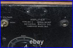 Vintage General Radio Co. Model 814-A Battery Powered Tube Lab Audio Amplifier
