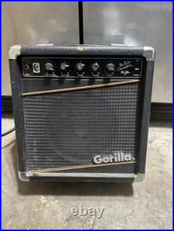 Vintage Gorilla Tube Cruncher TC-35 Practice Guitar Amp Black Chrome 1986 Vintage Gorilla Tube Cruncher TC-35 Practice Guitar Amp Black Chrome 1986