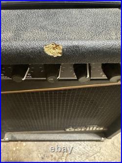 Vintage Gorilla Tube Cruncher TC-35 Practice Guitar Amp Black Chrome 1986
