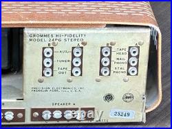 Vintage Grommes 24PG Tube Stereo Amplifier MCM 1958-60 Tested Powers On USA