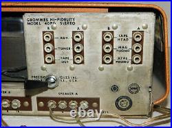 Vintage Grommes Model 40PG Tube Hi Fidelity Amplifier Amp Rare Works