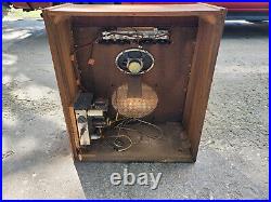 Vintage Grundig Hi-Fi Raumklang Box Powered Speaker Tube Amp Mid Century AS-IS