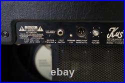 Vintage Guitar Tube Amp Kustom 72 Coupe Amplifier Sparkle Blue with foot pedal