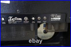 Vintage Guitar Tube Amp Kustom 72 Coupe Amplifier Sparkle Blue with foot pedal