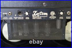 Vintage Guitar Tube Amp Kustom 72 Coupe Amplifier Sparkle Blue with foot pedal