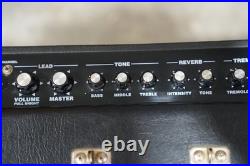 Vintage Guitar Tube Amp Kustom 72 Coupe Amplifier Sparkle Blue with foot pedal