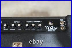 Vintage Guitar Tube Amp Kustom 72 Coupe Amplifier Sparkle Blue with foot pedal