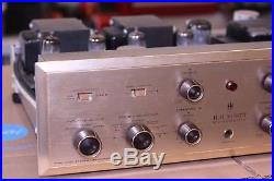 Vintage HH Scott 222c Stereo Tube Amplifier With Cover & Manual Telefunkens