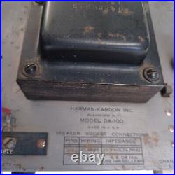 Vintage Harman-Kardon DA100 Commander PA Tube Amplifier AS-IS Parts or Repair