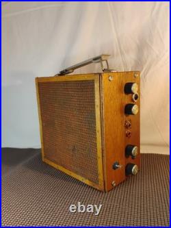 Vintage Home Built Guitar, Harp, Amplifier withSpeaker in Custom Box OOAK (1950s)