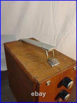 Vintage Home Built Guitar, Harp, Amplifier withSpeaker in Custom Box OOAK (1950s)