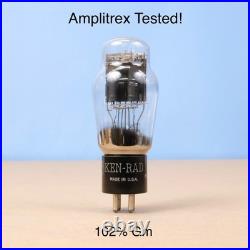 Vintage Ken-Rad 2A3 Amp Tube Power Triode DD Getter Dual Black Plates Tests 102%