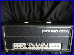 Vintage Made In England Sound City B120 120w Bass Or Guitar Tube Amp Head