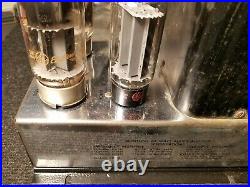 Vintage McIntosh MC-60 monaural tube amplifier powers ON
