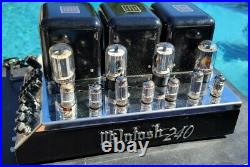 Vintage Mcintosh MC240 Stereo Mono Tube Amplifier Amp Telefunken Exct Serviced