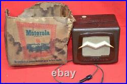 Vintage Motorola Model 504 Car Radio Dash Bulkhead Mount Speaker Tube Amp NOS
