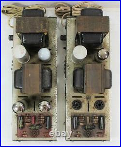 Vintage PAIR Dynakit Mark Mk IV Mono Tube Amps Amplifiers UNTESTED Minus 2 Tubes
